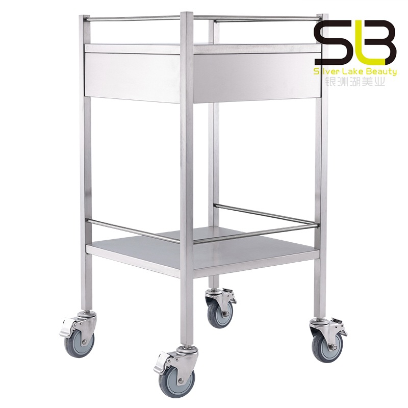 Stainless Steel Medical Cart with One Drawer