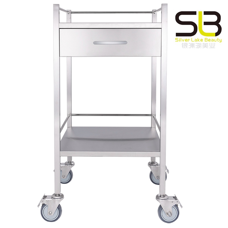 Stainless Steel Medical Cart with One Drawer