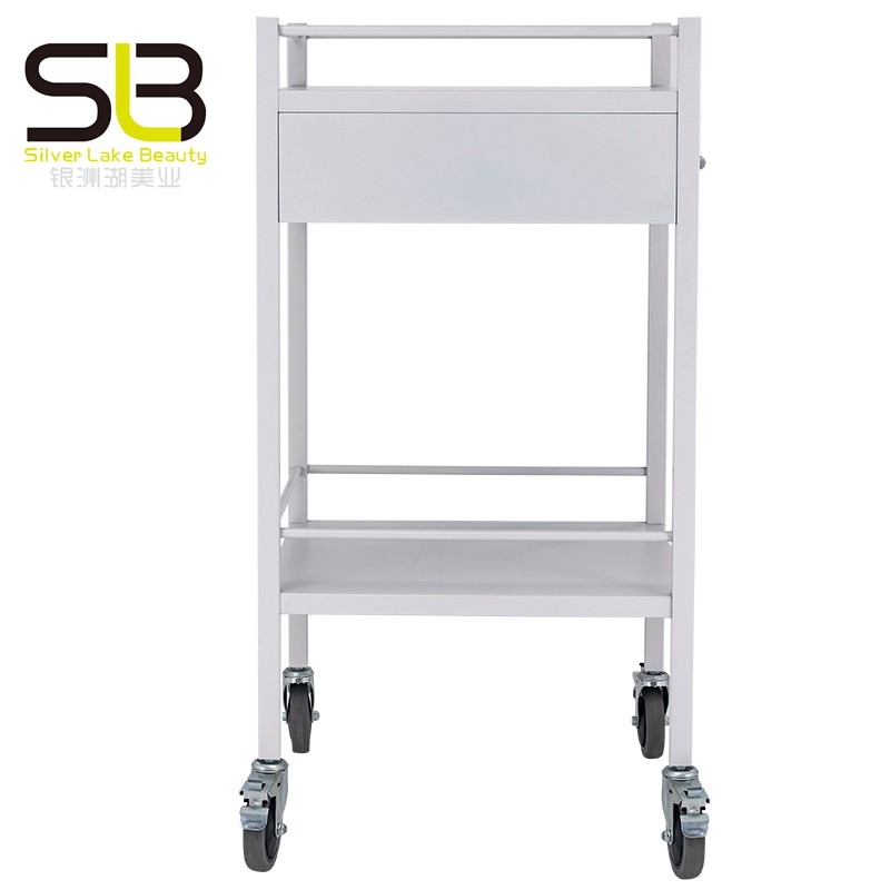 Beauty Salon Storage Trolley Cart with Lockable Rolling Wheels