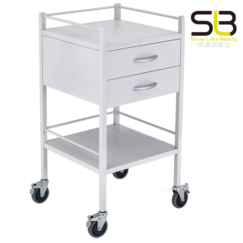 Mobile Salon Trolley Cart with 2 Drawers