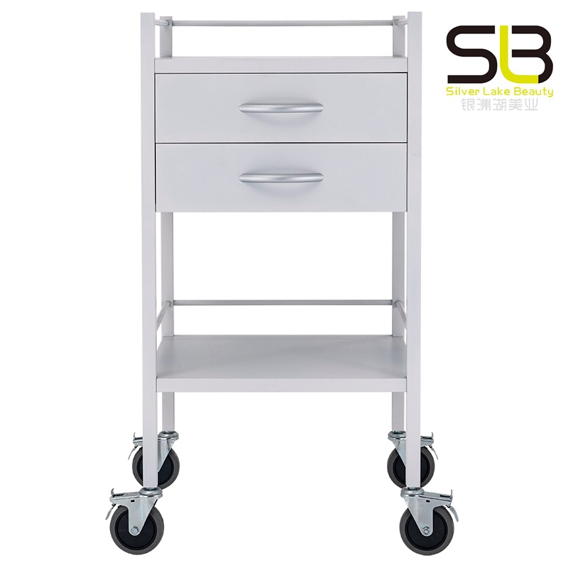 Mobile Salon Trolley Cart with 2 Drawers