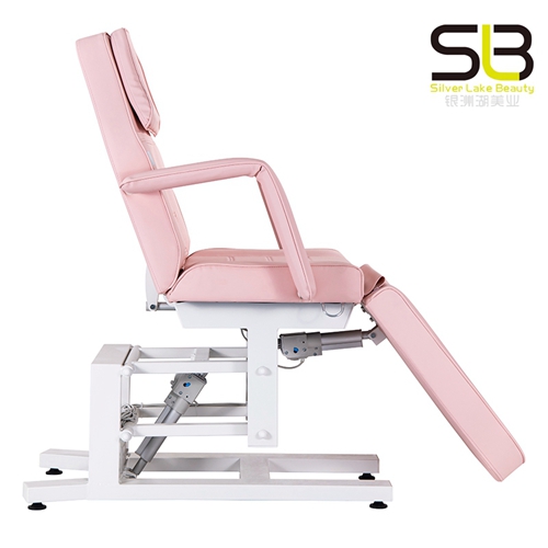 Pink Electric Height Adjustable Facial Bed for Esthetician