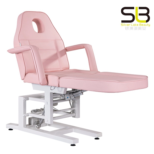 Pink Electric Height Adjustable Facial Bed for Esthetician