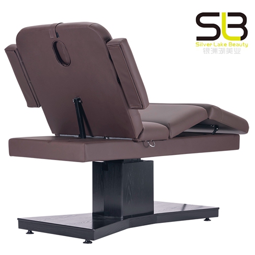 Electric Massage Table Dark Brown Beige top and Base