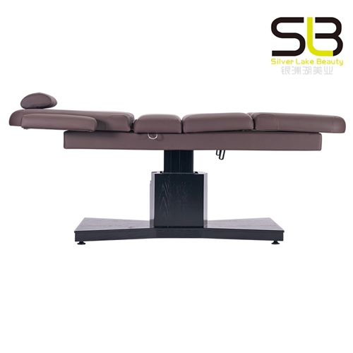 Electric Massage Table Dark Brown Beige top and Base