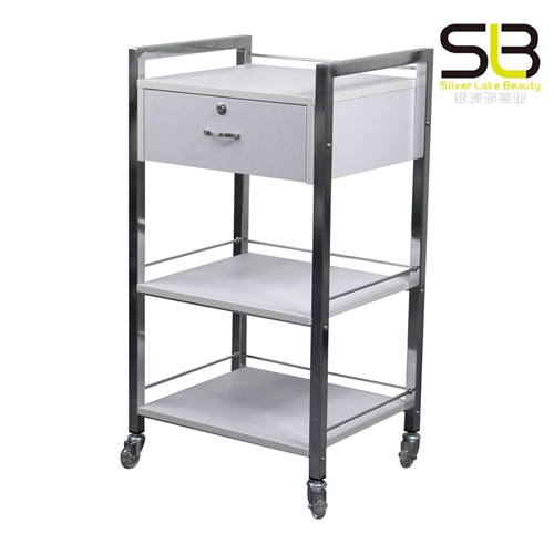 Beauty Trolley with One Lockable Drawer