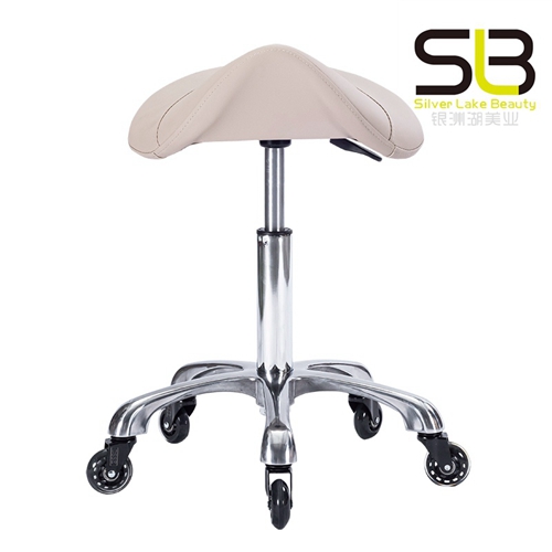 Saddle Chair Adjustable Rolling Stool With Wheels