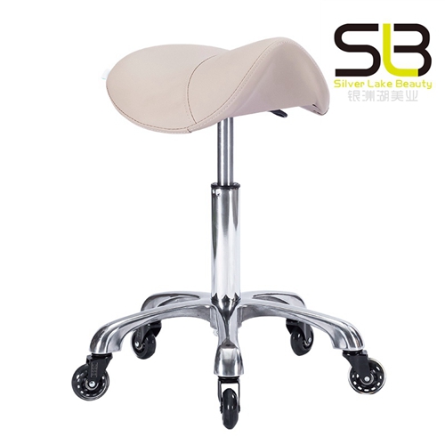 Saddle Chair Adjustable Rolling Stool With Wheels