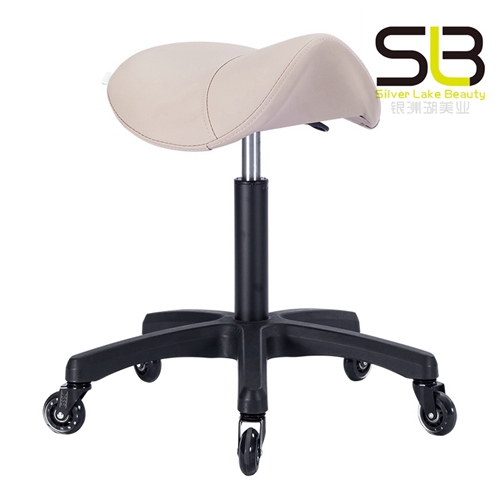 Saddle Chair Adjustable Rolling Stool With Wheels