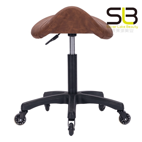 Professional Saddle Stool With Wheels Ergonomic Swivel