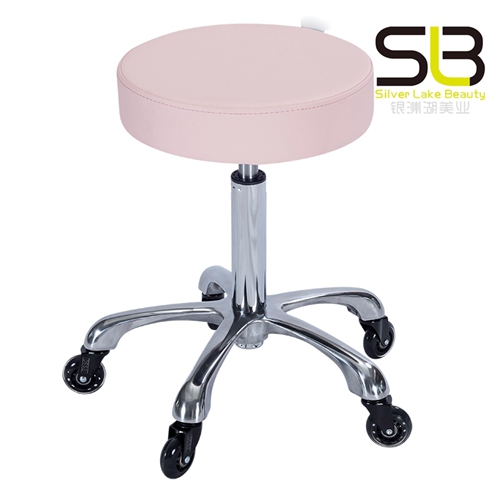 PU Leather Round Rolling Stool