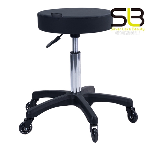 Height Adjustment Round Swivel Rolling Stool 