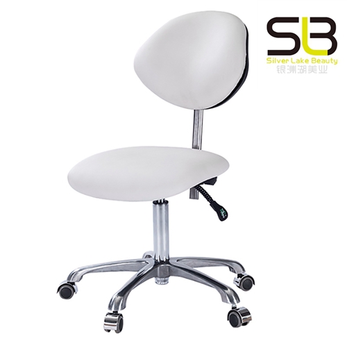 Hydraulic Stool Chair Round Adjustable Stool with Back