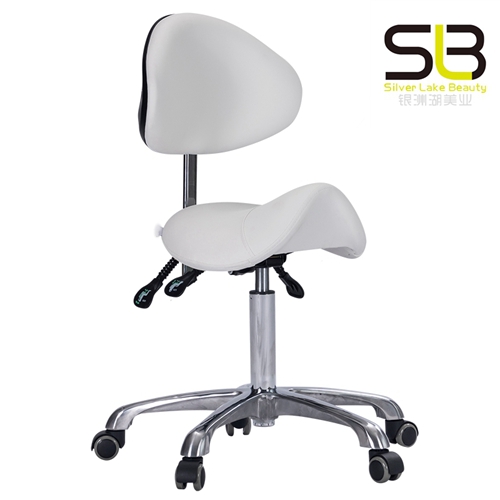 PU Leather Spa Salon Stool Swivel Barber Work Stool