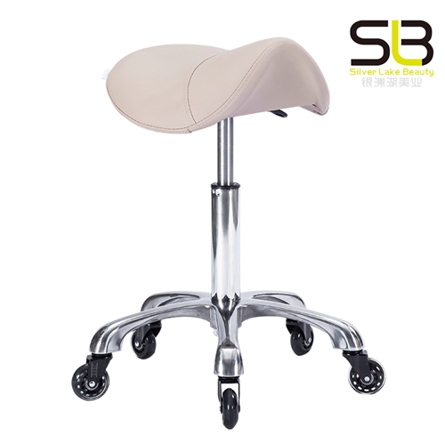 Adjustable Rolling Saddle Stool with Wheels Medical Equipment