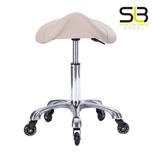 Adjustable Rolling Saddle Stool with Wheels Medical Equipment