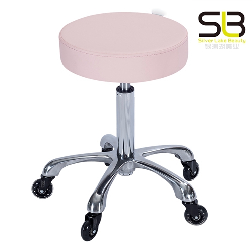 PU Leather Round Rolling Swivel Medical Stool