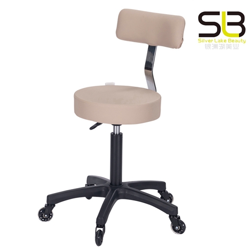 Adjustable Rolling Hydraulic Stool with Backrest