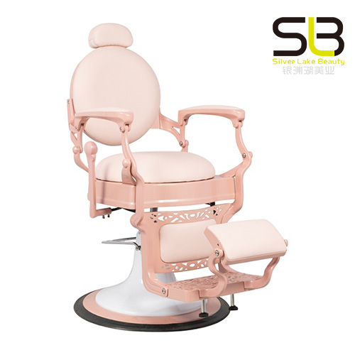 Heavy Duty Designer Pink Barber Chair For Barber Shop Salon