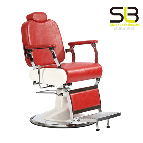 Red Heavy Duty Vintage Hydraulic Recline Barber Chair Salon Chair 