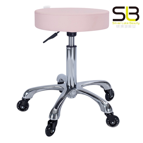 PU Leather Round Rolling Swivel Medical Stool