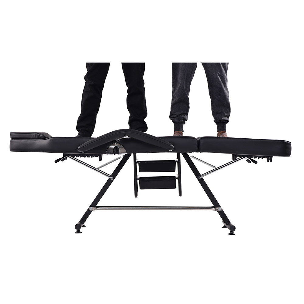 Black Esthetician Bed with Storage